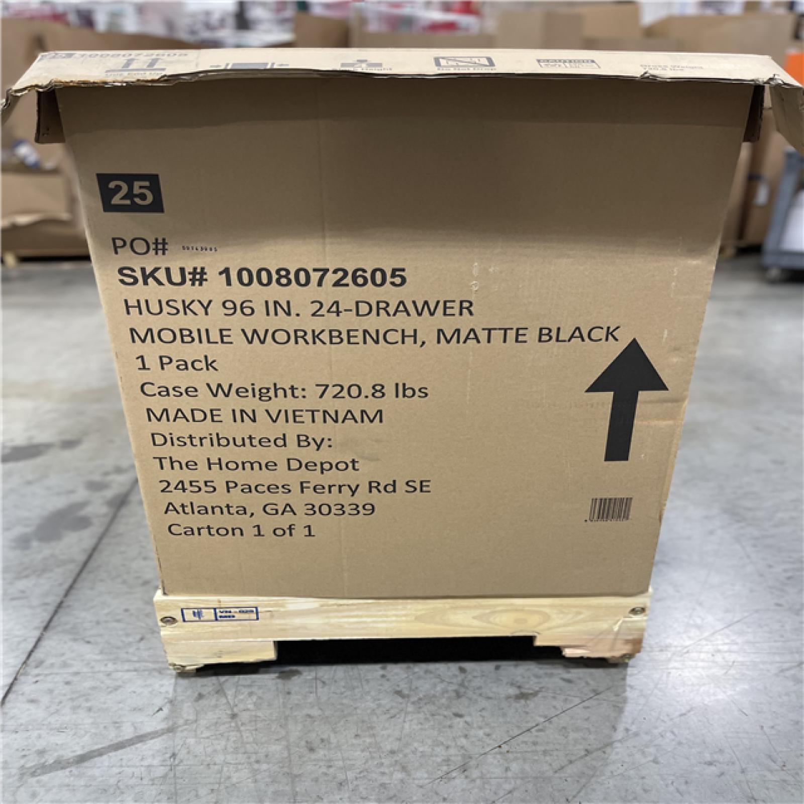 DALLAS LOCATION- AS-IS HUSKY 96 IN. 24 DRAWER MOBILE WORKBENCH
