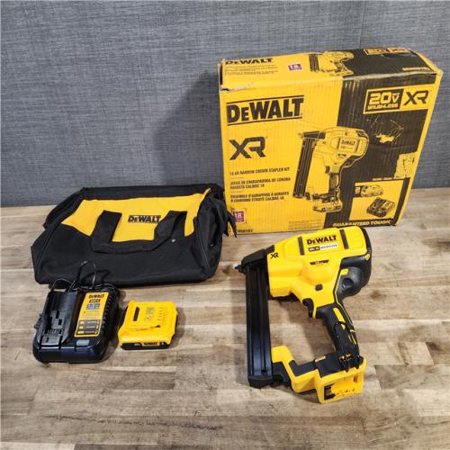 HOUSTON LOCATION - AS-IS DEWALT XR 18 GA NARROW CROWN STAPLER KIT (DCN681D1)
