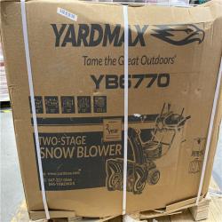 DALLAS LOCATION- NEW!- YARDMAX 26 in. 212 cc Two-stage Self-propelled Gas Snow Blower with Push-button Electric Start and Headlight