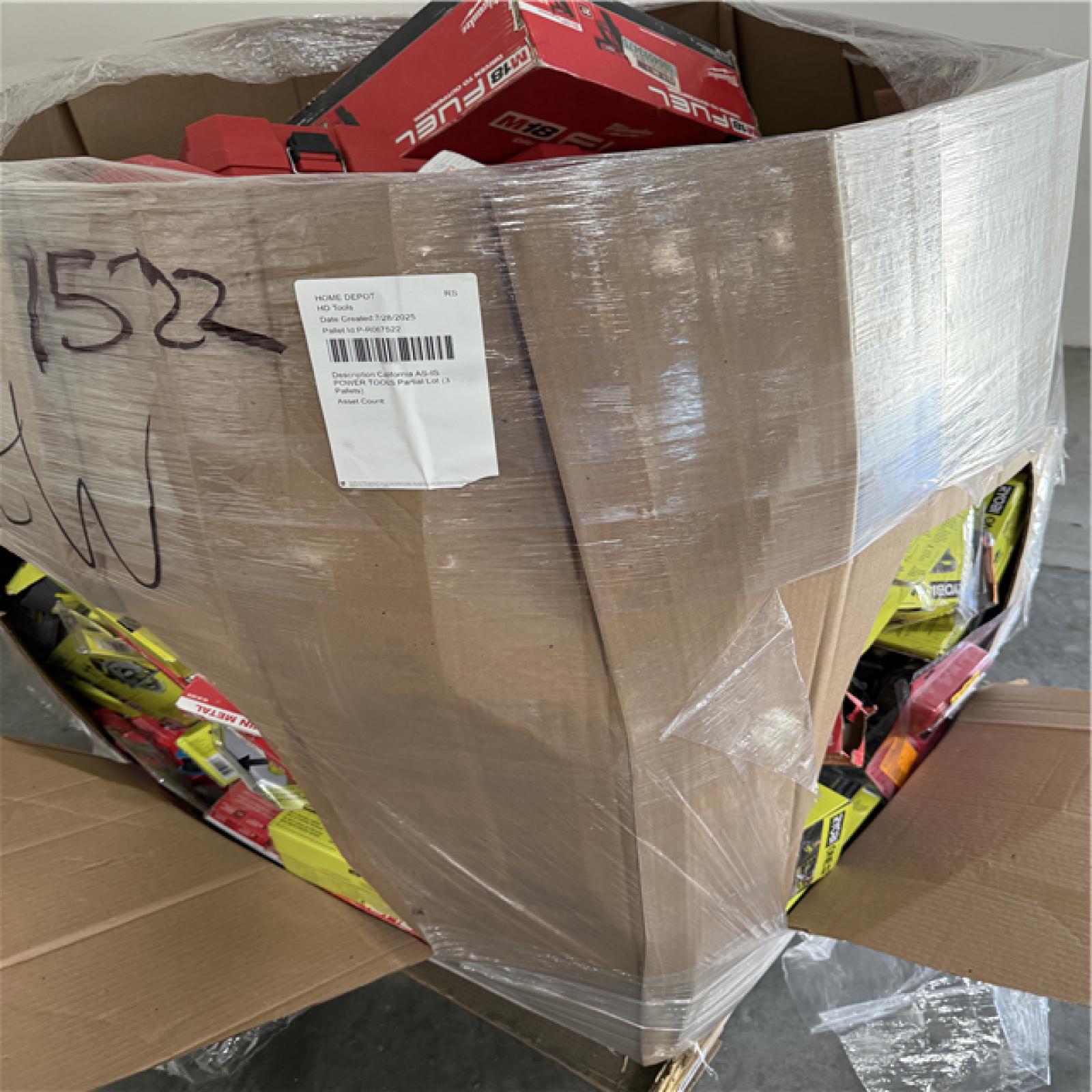 California AS-IS POWER TOOLS Partial Lot (3 Pallets) P-R067522
