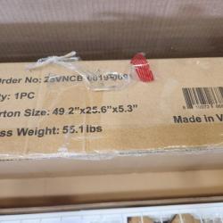 Phoenix NEW FLEXIMOUNTS OHK Series 48 in. W x 72 in. D x 22-40 in. H White Ceiling Mounted Overhead Garage Storage Rack with Accessory Hooks