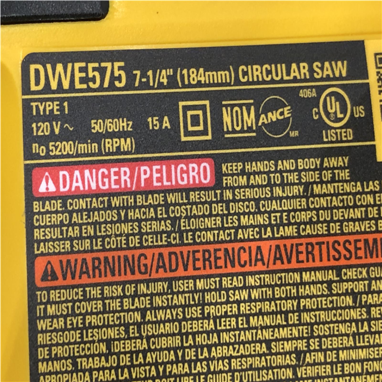 AS-IS DEWALT 15 Amp Corded 7-1/4 in. Lightweight Circular Saw