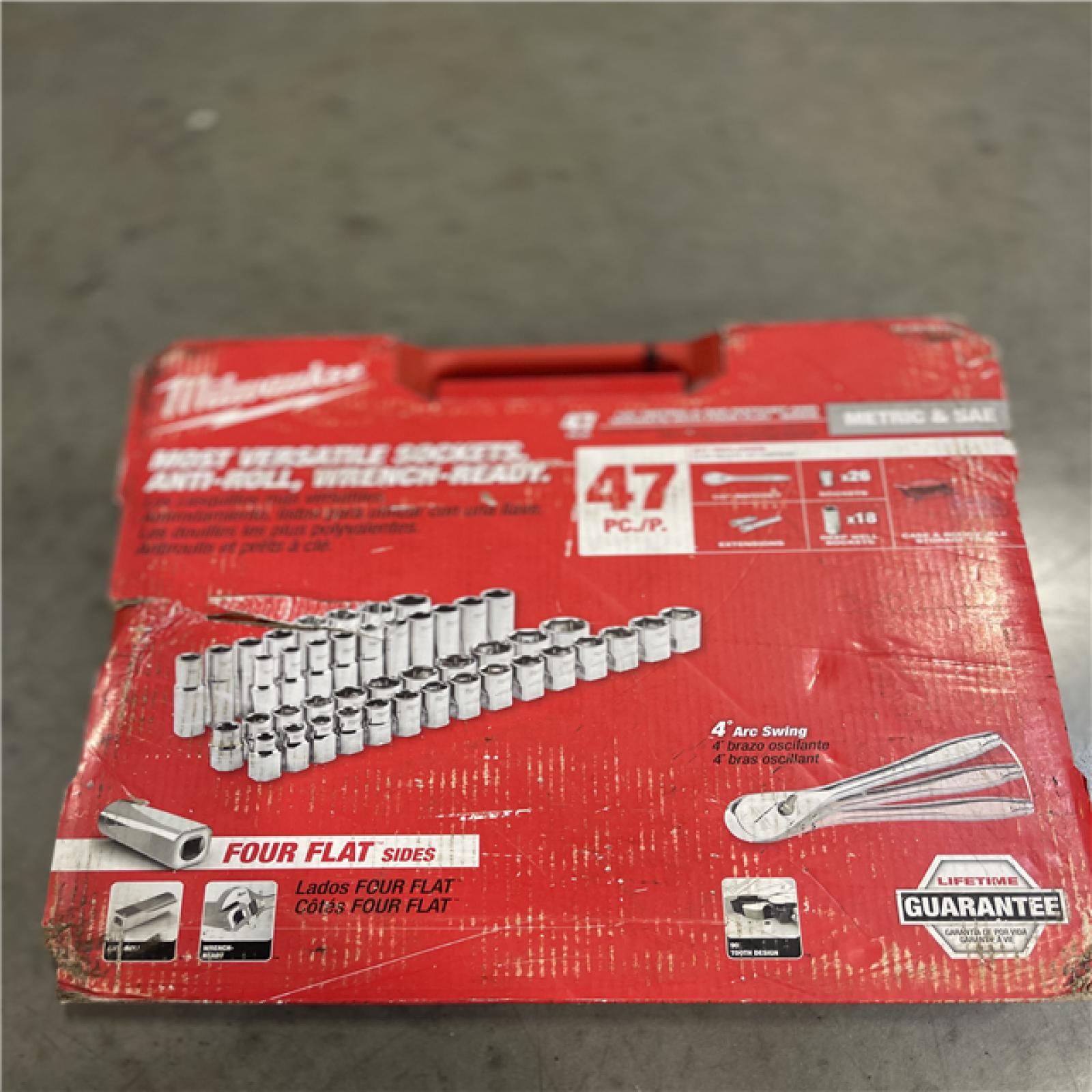 NEW! Milwaukee 1/2 in. Drive SAE/Metric Ratchet and Socket Mechanics Tool Set (47-Piece)
