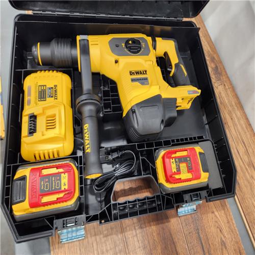 AS-IS DEWALT FLEXVOLT 60-Volt MAX Li-Ion 1-9/16 in. Cordless SDS-MAX Brushless Combination Rotary Hammer with (2) Batteries 9Ah