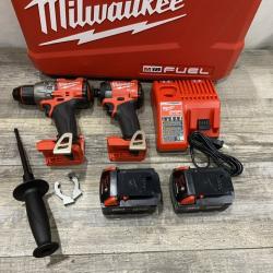 LIKE NEW - Milwaukee FUEL 18V Lithium-Ion Brushless Cordless Hammer Drill and Impact Driver Combo Kit