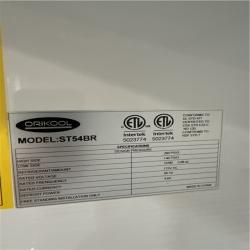 California AS-IS ORIKOOL 54 Commercial Reach-In Feezer in Stainless Steel  2 Solid Doors; Model #ST54BR (Dent on unit)