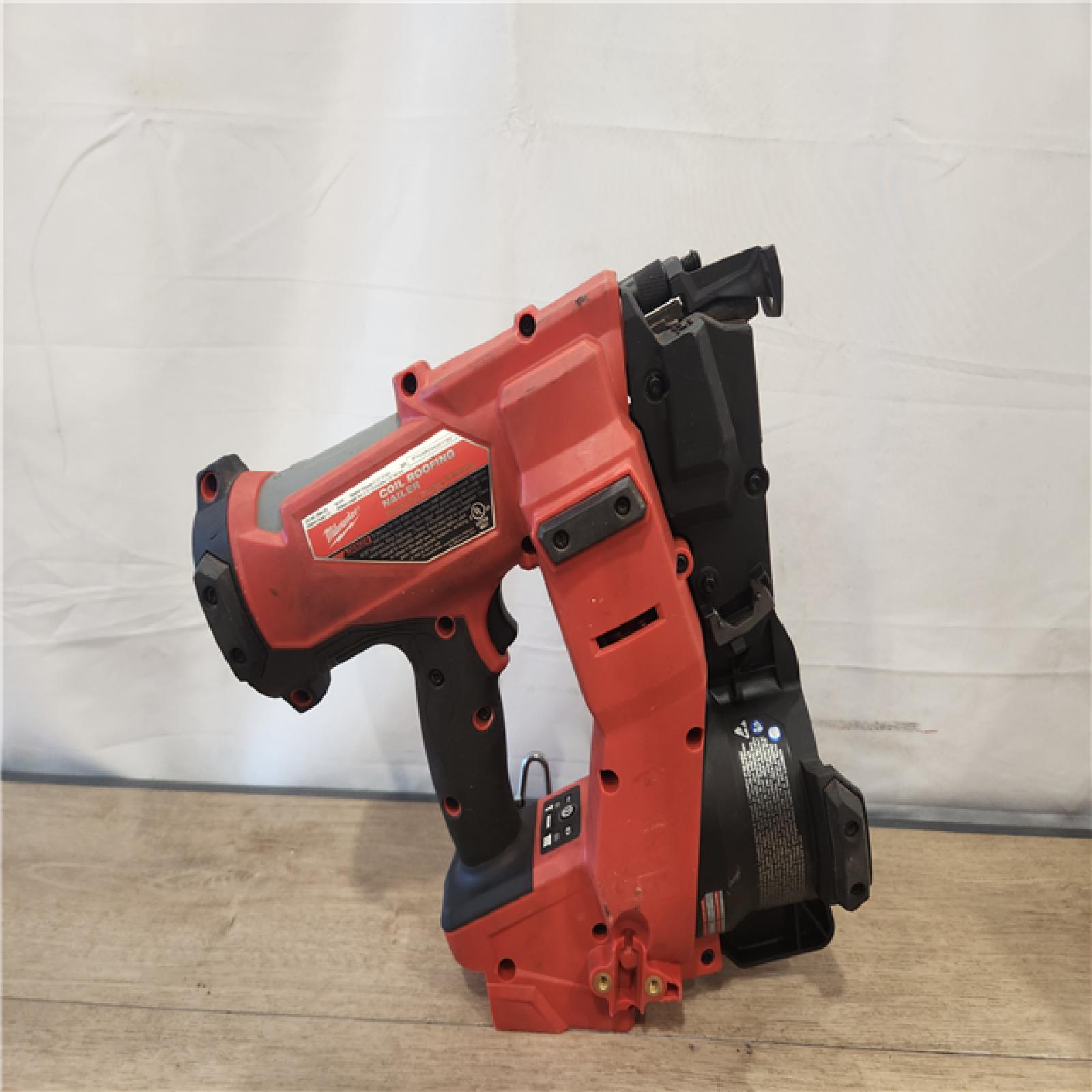 AS-IS- Milwaukee FUEL 18-Volt Lithium-Ion Brushless Cordless Coil Roofing Nailer (Tool Only)