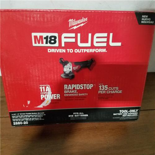 California NEW Milwaukee 4-1/2/5 Braking Grinder Paddle Switch  No-Lock (Tool Only)