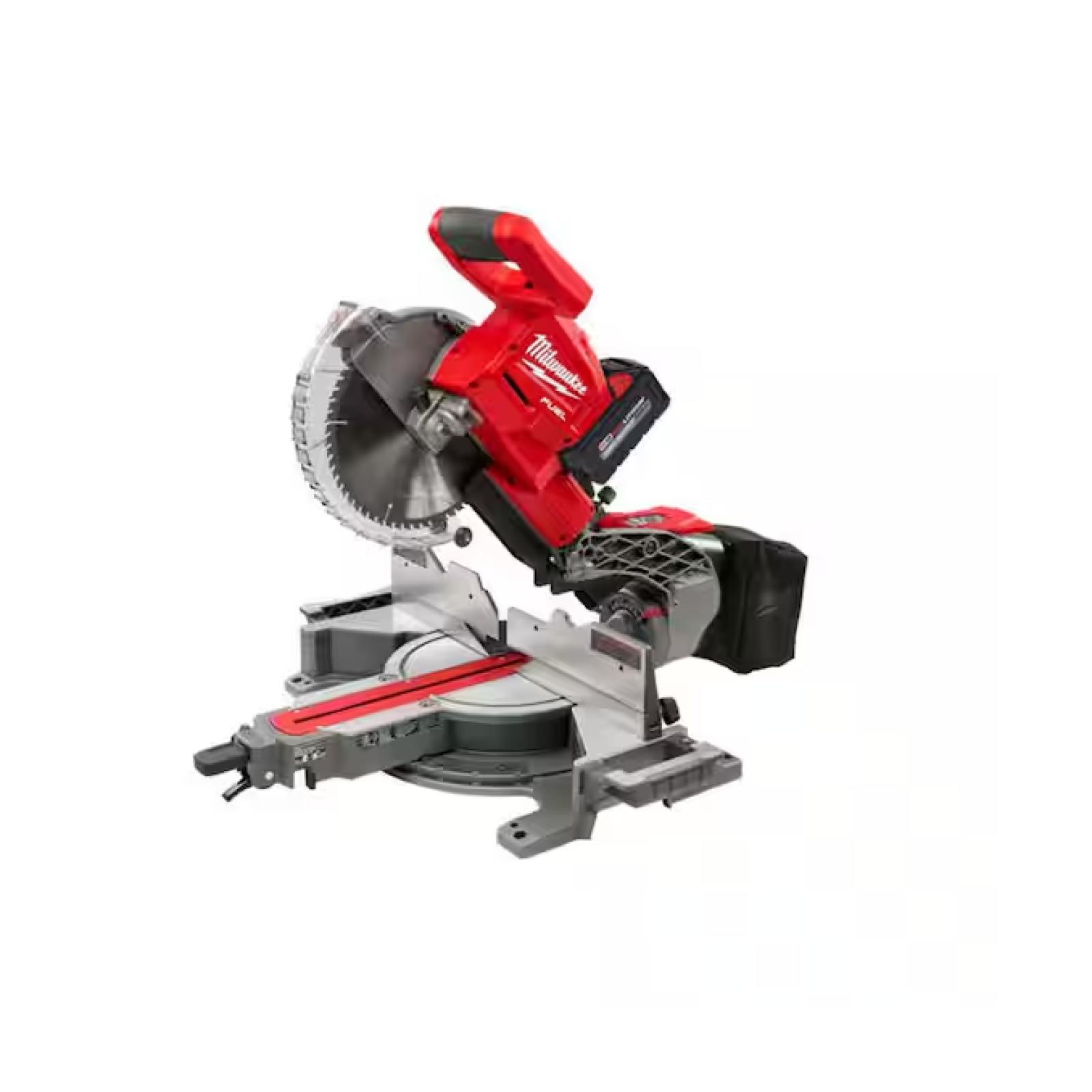 NEW! - Milwaukee M18 FUEL 18V 10 in. Lithium-Ion Brushless Cordless Dual Bevel Sliding Compound Miter Saw Kit with One 8.0 Ah Battery