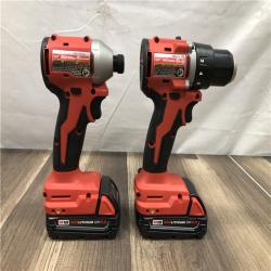 AS-IS Milwaukee M18 18V Lithium-Ion Brushless Cordless Compact Drill/Impact Combo Kit