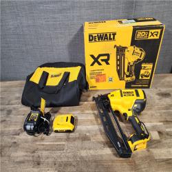 HOUSTON LOCATION - AS-IS DeWalt 20V 16 Gauge Cordless Angled Finish Nailer Kit W/ 2Ah Battery
