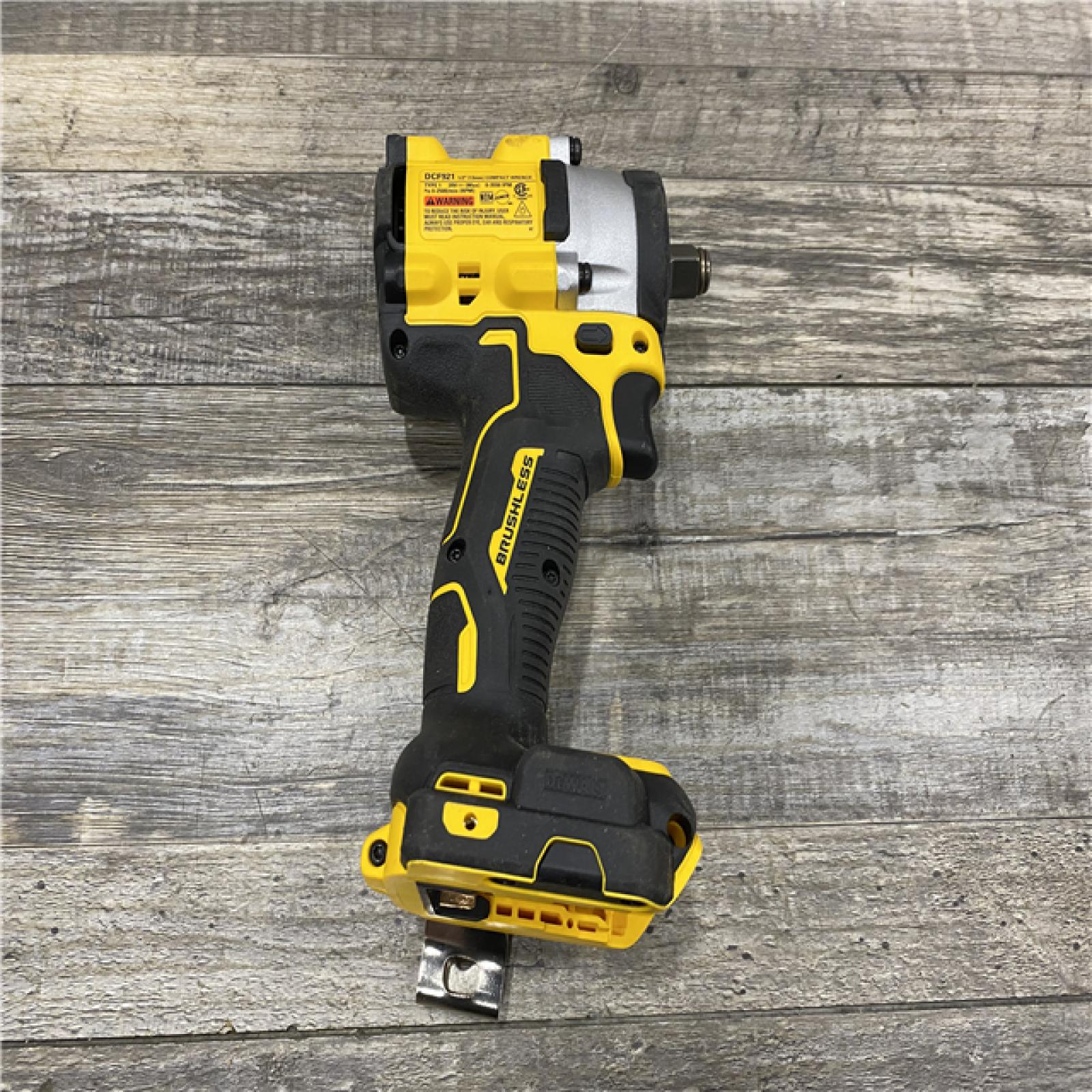 AS-IS DEWALT ATOMIC 20V MAX Cordless Brushless 1/2 in. Variable Speed Impact Wrench (Tool Only)