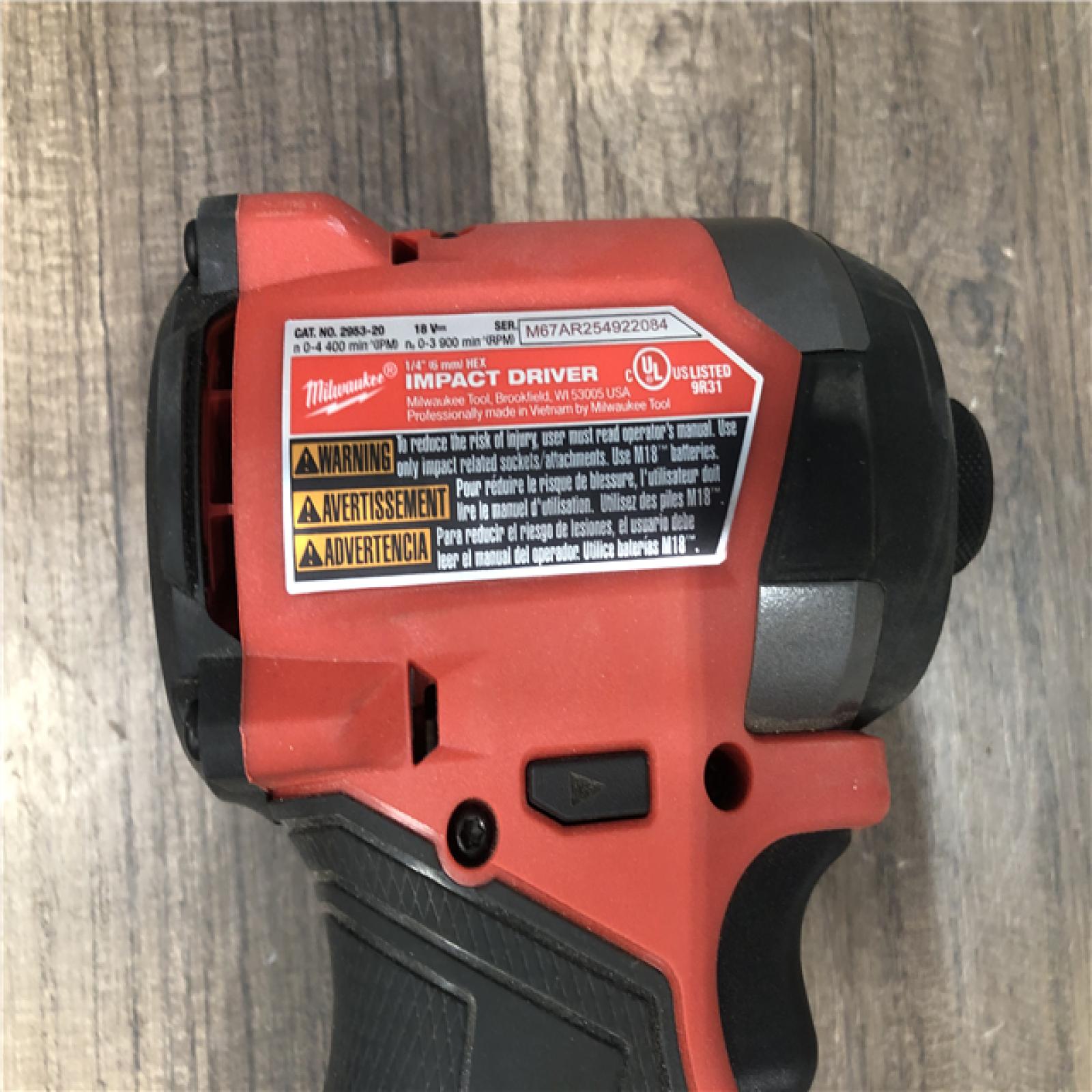 AS-IS Milwaukee FUEL 12V Lithium-Ion Brushless Cordless 1/4 in. Hex Impact Driver (Tool-Only)