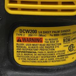 AS-IS DEWALT 20V MAX XR Cordless Brushless 1/4 Sheet Variable Speed Sander (Tool Only)