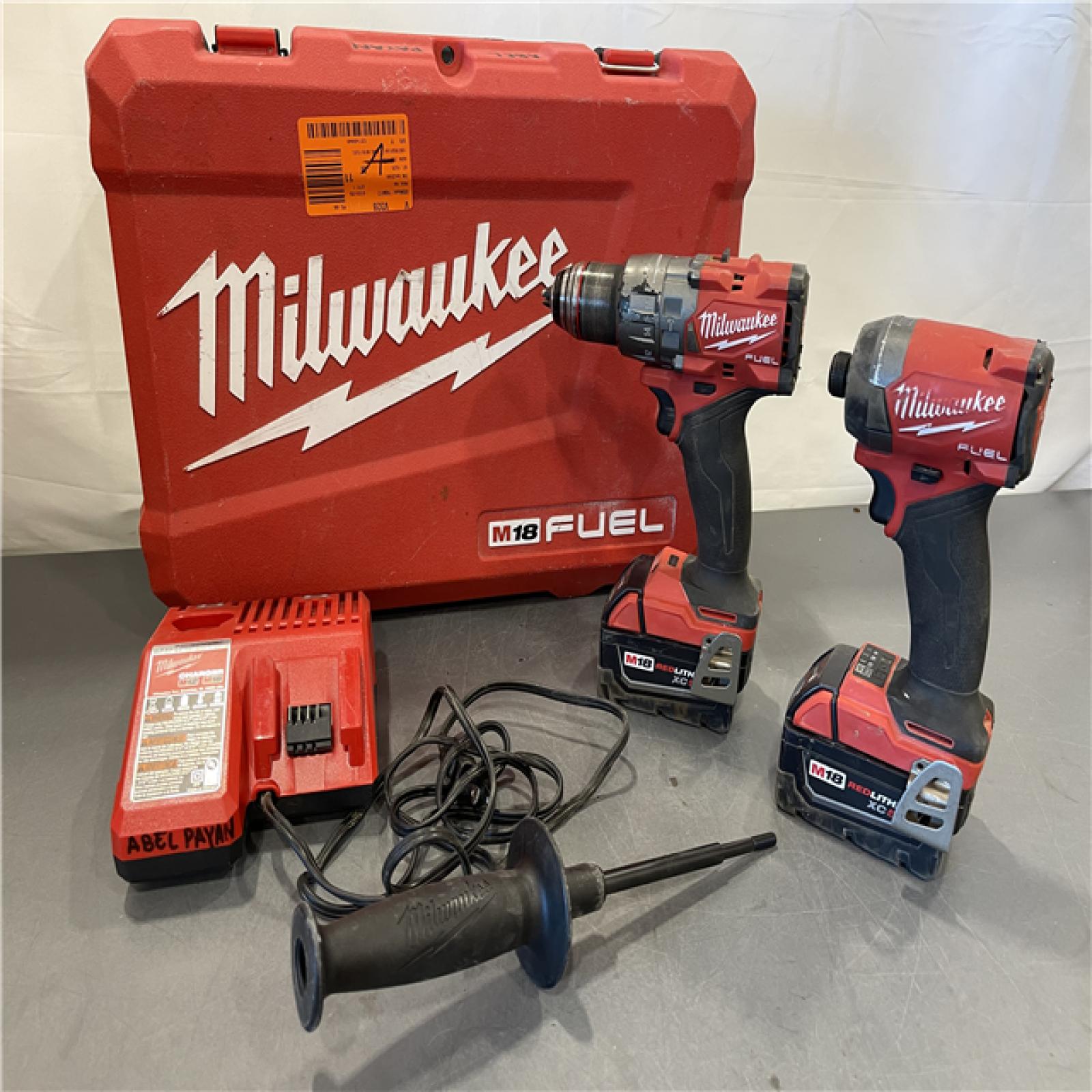 AS-IS - MILWAUKEE FUEL 18V Lithium-Ion Brushless Cordless Hammer Drill and Impact Driver Combo Kit