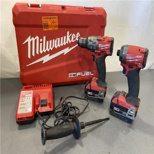 AS-IS - MILWAUKEE FUEL 18V Lithium-Ion Brushless Cordless Hammer Drill and Impact Driver Combo Kit