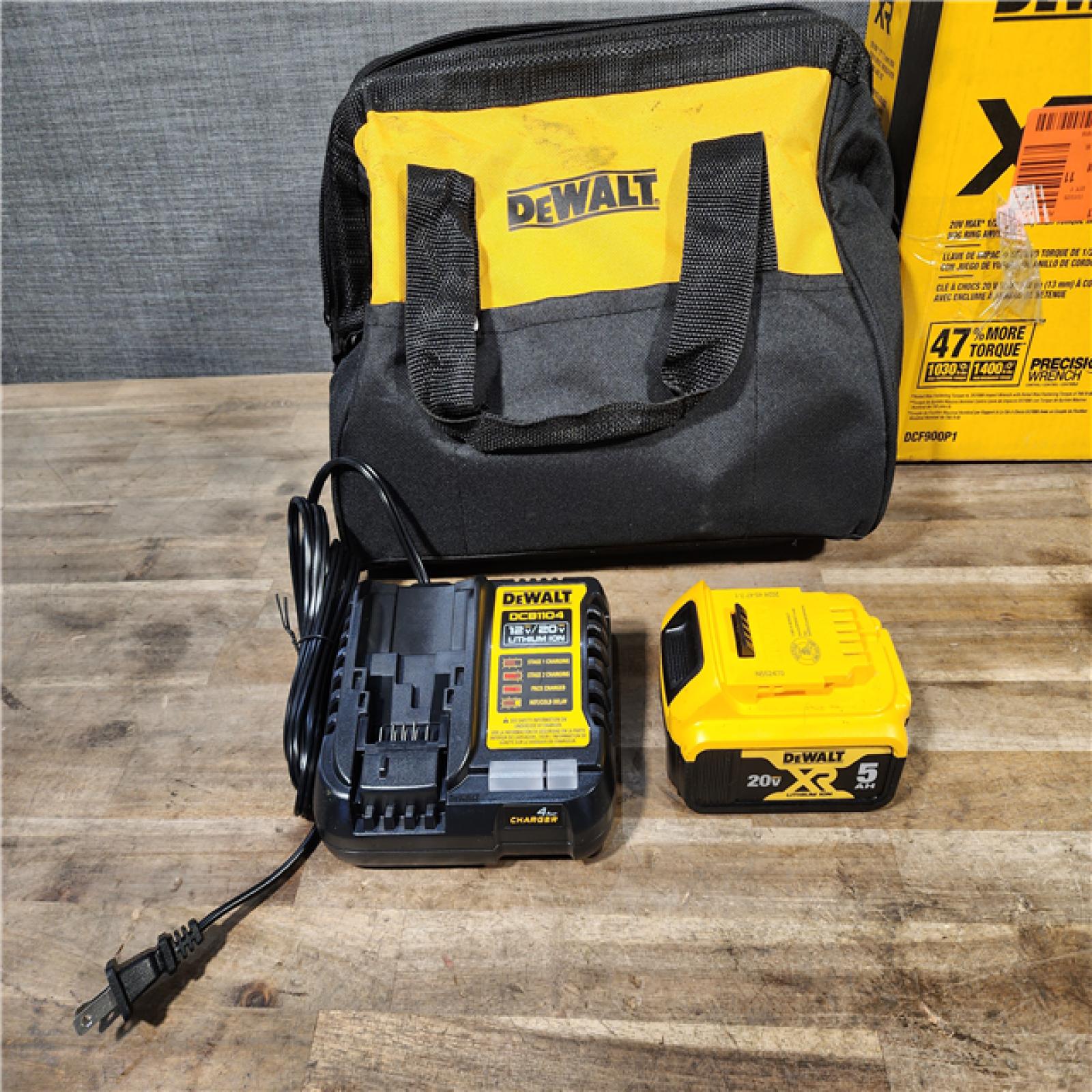 HOUSTON LOCATION - AS-IS Dewalt 20V MAX Lithium-Ion Cordless 1/2 in. Impact Wrench Kit W/ BATTERY & CHARGER