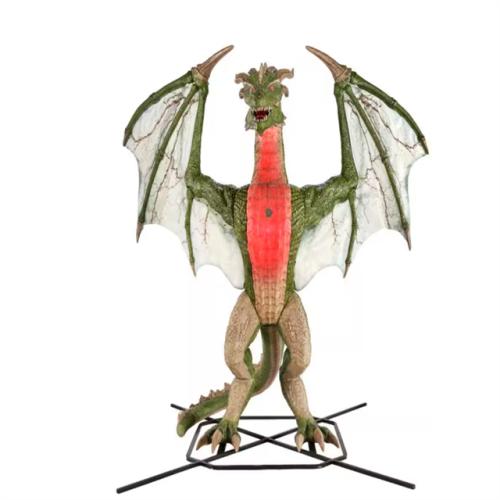 DALLAS LOCATION - Home Accents Holiday 8 ft. Wide Gruesome Grounds Giant-Sized Color Changing Animated LED Wyvern H9