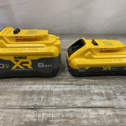AS-IS DEWALT 20V XR Lithium-Ion Starter Pack with 8.0 Ah and 4.0 Ah Battery Packs and Charger