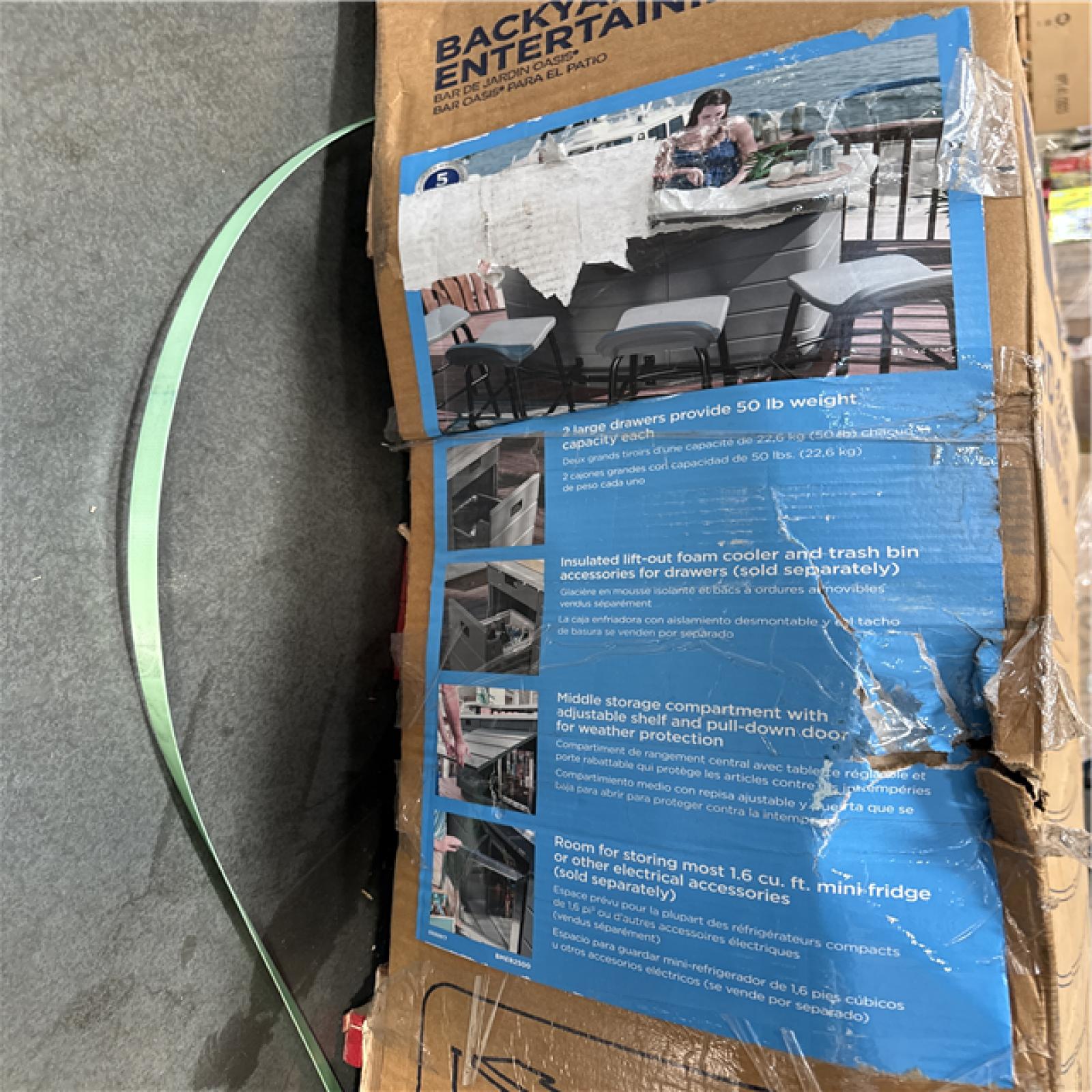 California AS-IS Suncast Backyard Oasis Entertraining Bar (Damaged Box)