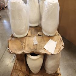 Phoenix Tall White Clay Pot Pallet (12-Pots)