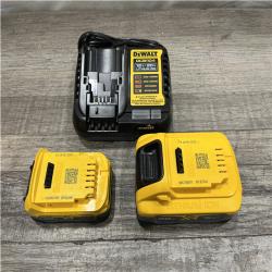 AS-IS DEWALT 20V MAX XR POWERSTACK Lithium-Ion Battery Starter Kit with 5.0Ah and 1.7Ah Batteries and Charger