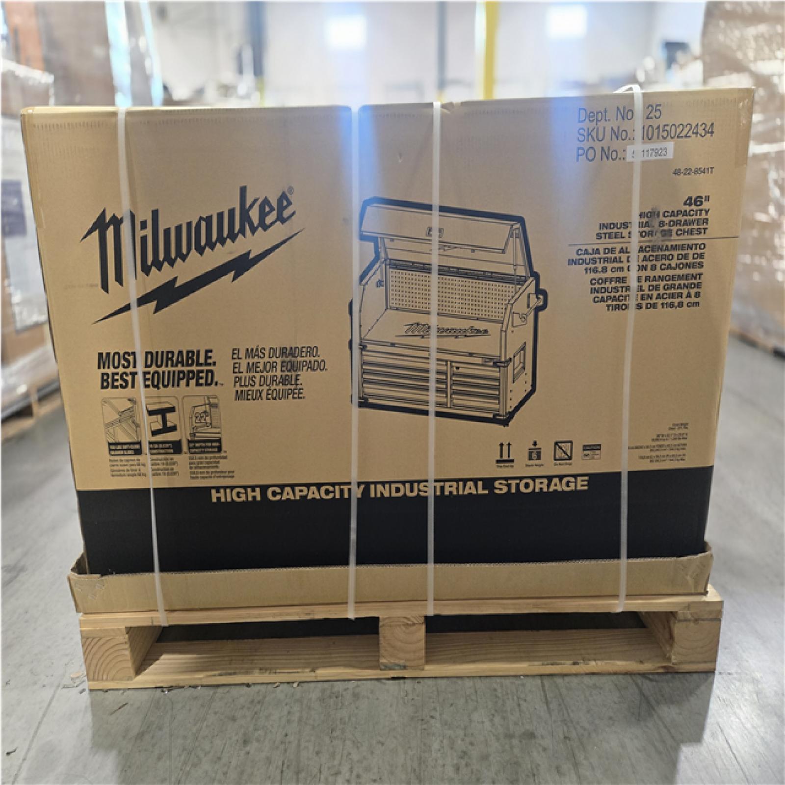 DALLAS LOCATION- Milwaukee High Capacity 46 in. W x 22.1 in. D 8-Drawer Top Tool Chest