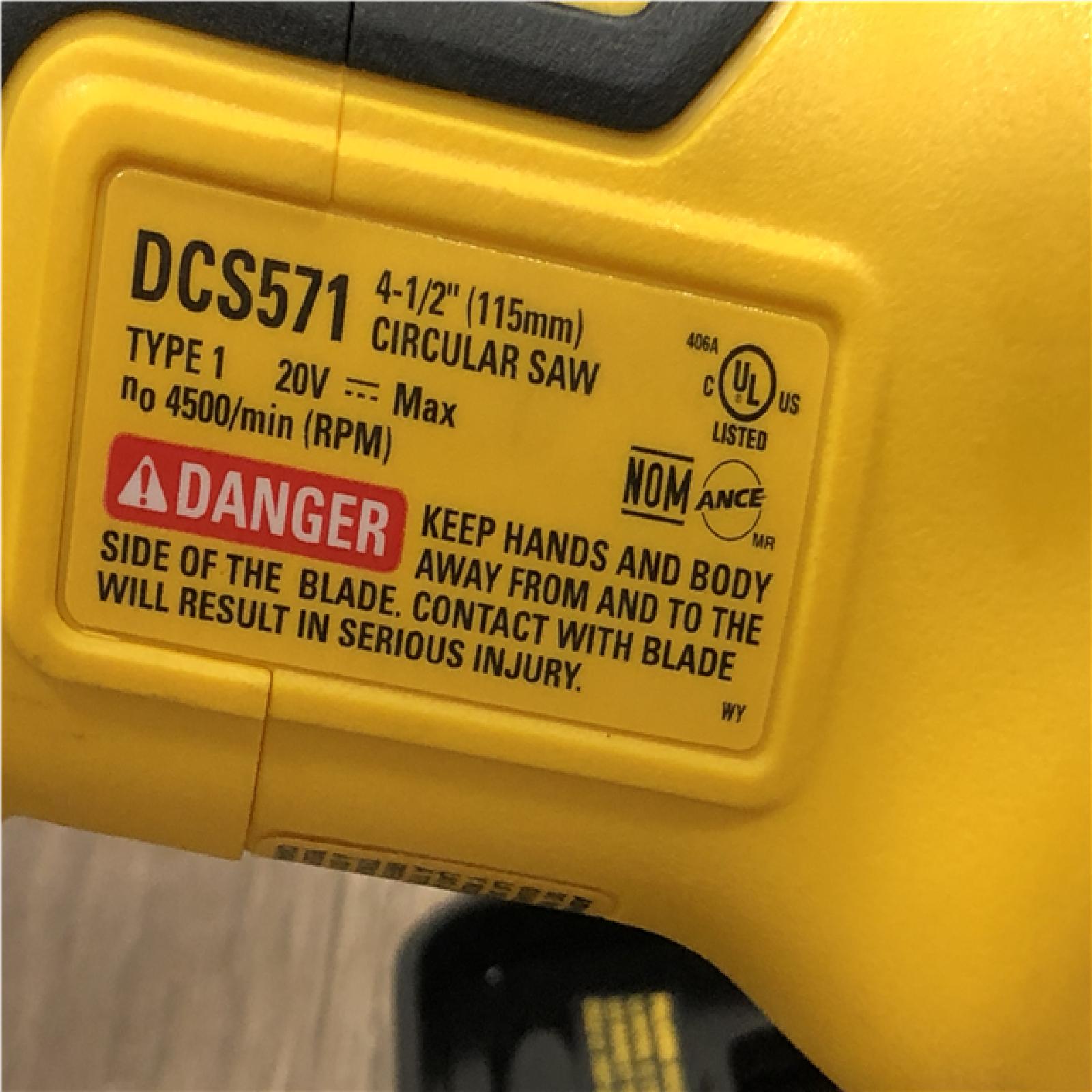 AS-IS DEWALT ATOMIC 20V MAX Cordless Brushless 4-1/2 in. Circular Saw (Tool Only)