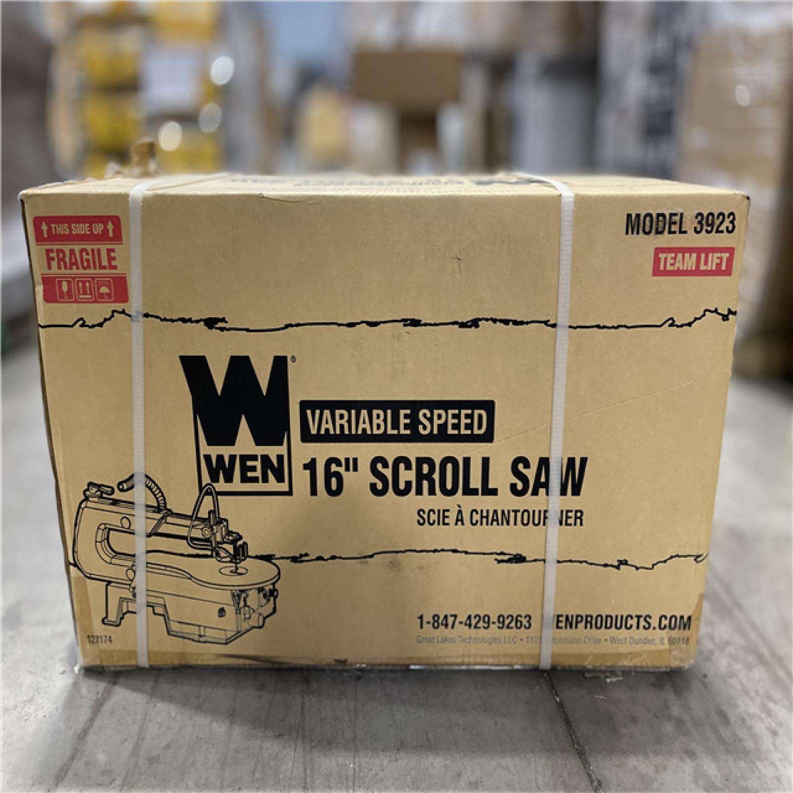 NEW! - WEN 16 in. Variable Speed Scroll Saw with Easy-Access Blade Changes and Work Light