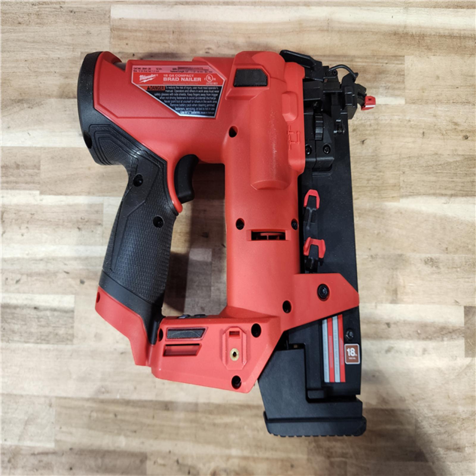 HOUSTON LOCATION - AS-IS Milwaukee FUEL 12-Volt Lithium-Ion Brushless Cordless 18-Gauge 1-1/2 in. Compact Brad Nailer (Tool Only)