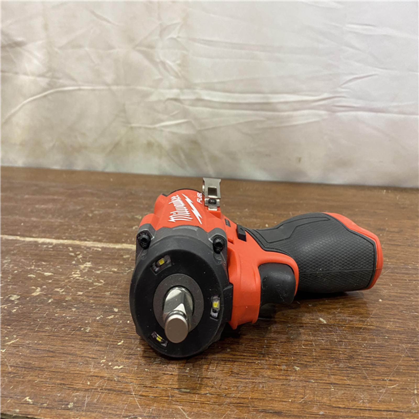 AS-IS Milwaukee M12 FUEL 12V Lithium-Ion Brushless Cordless Stubby 1/2 in. Impact Wrench (Tool-Only)