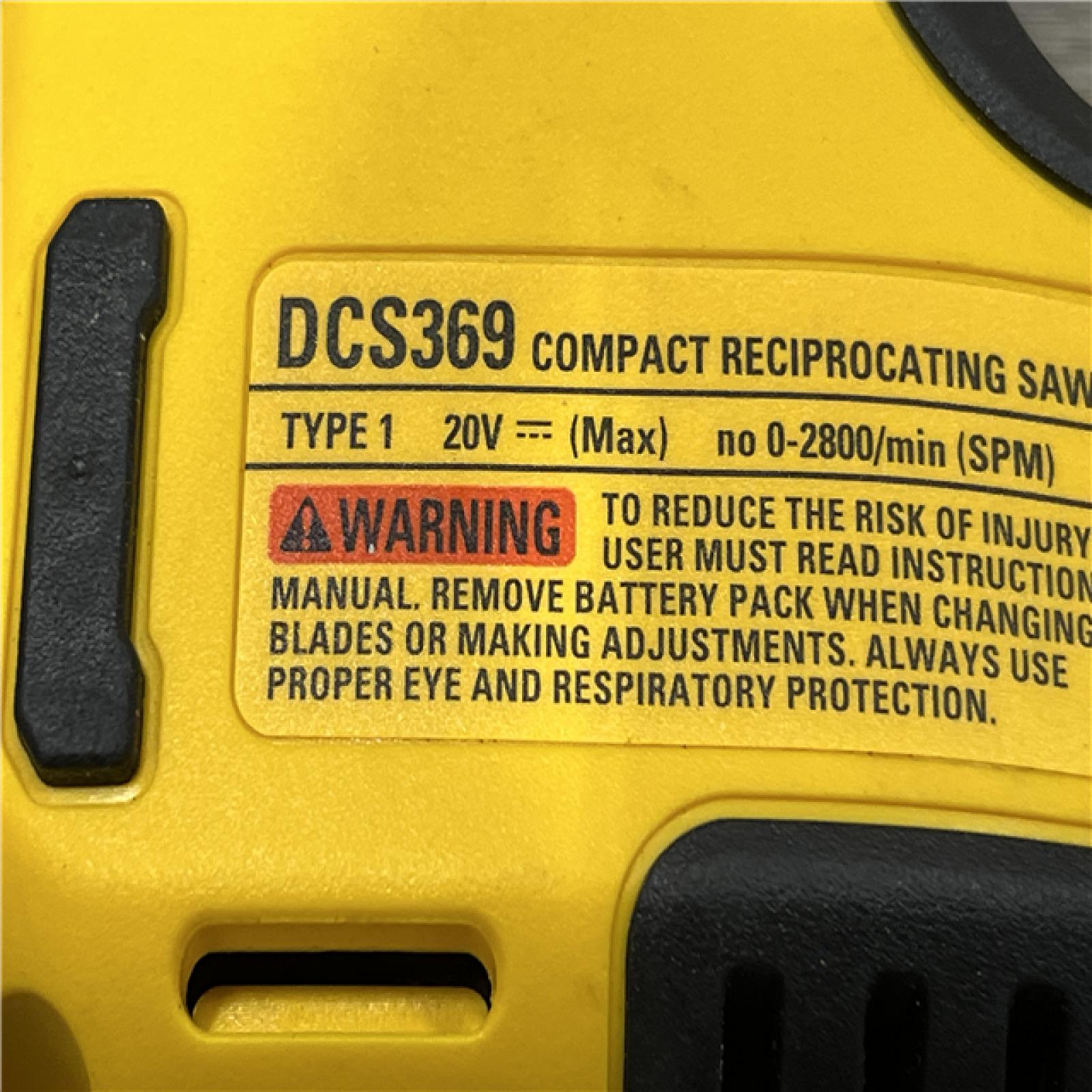 AS-IS DEWALT ATOMIC 20V MAX Cordless Brushless Compact Reciprocating Saw (Tool Only)