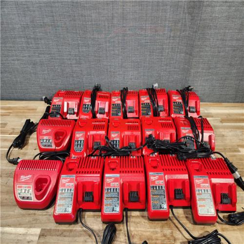 HOUSTON LOCATION - AS-IS MILWAUKEE BATTERY CHARGER PACK QTY - 15