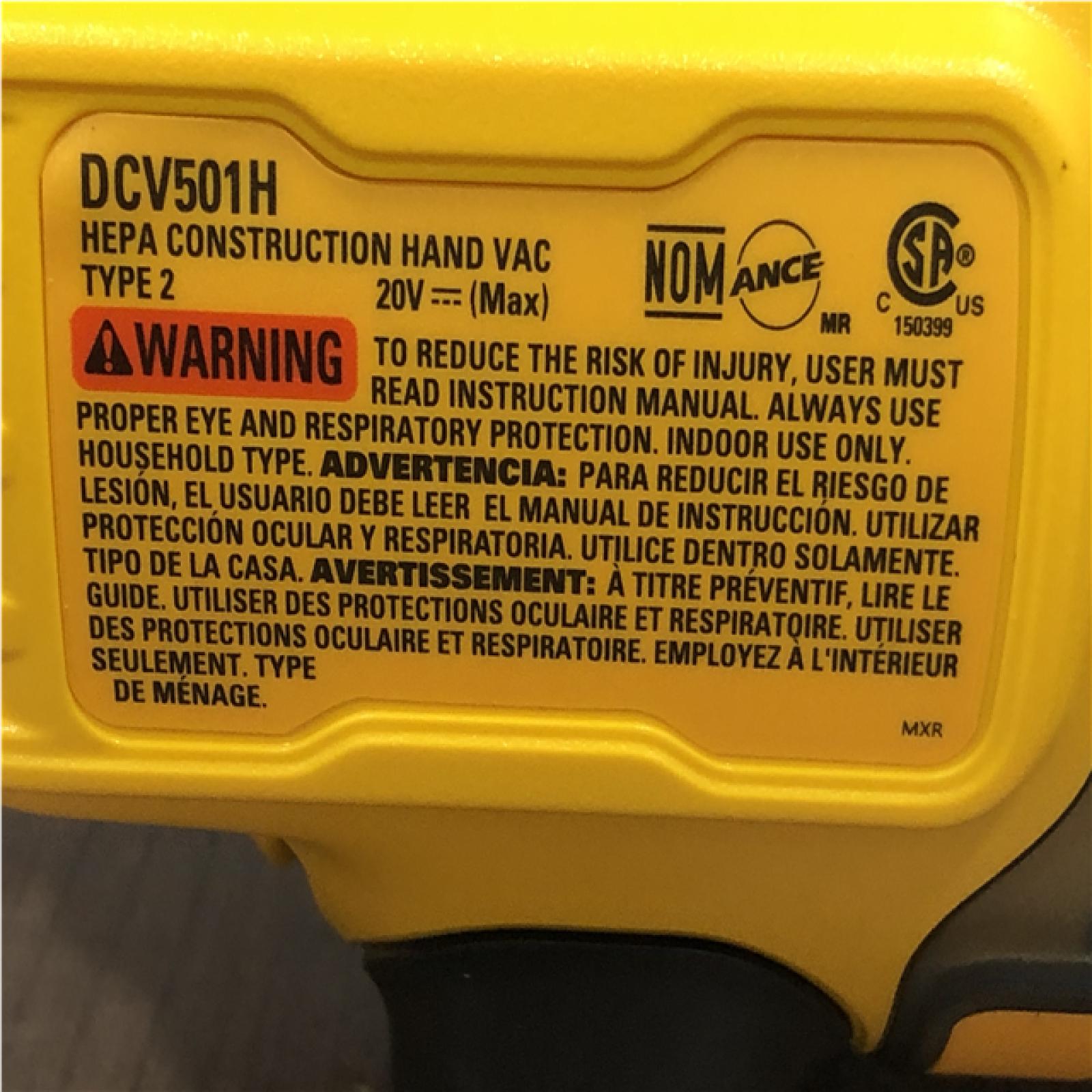 AS-IS DEWALT Bagless 20V MAX Stick Cordless General Dirt Filter Handheld Vacuum (Tool Only)