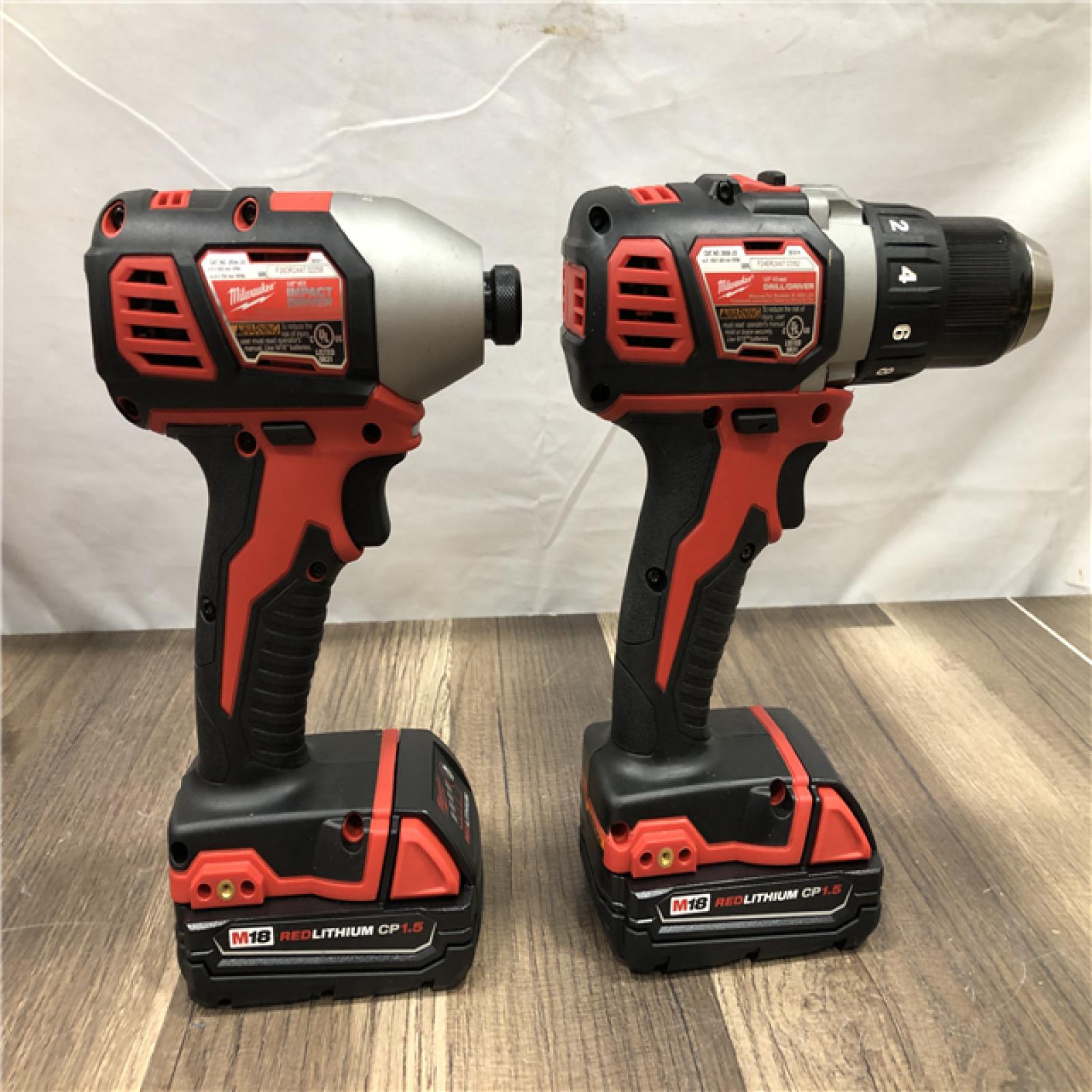 AS-IS Milwaukee 18V Lithium-Ion Cordless Drill Driver/Impact Driver Combo Kit