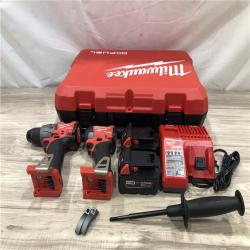 AS-IS Milwaukee FUEL 18V Lithium-Ion Cordless Hammer Drill and Impact Driver Combo Kit
