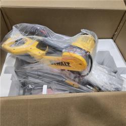 LIKE NEW- DEWALT 15 Amp Corded 12 in. Double Bevel Sliding Compound Miter Saw, Blade Wrench and Material Clamp