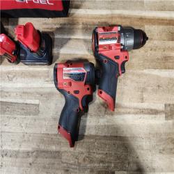 HOUSTON LOCATION - AS - IS Milwaukee FUEL 12-Volt Lithium-Ion Brushless Cordless Hammer Drill and Impact Driver Combo Kit