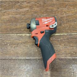 AS-IS M12 FUEL SURGE 12V Lithium-Ion Brushless Cordless 1/4 in. Hex Impact Driver Compact Kit W/Two 2.0Ah Batteries, Bag