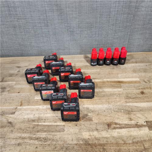 HOUSTON LOCATION - AS-IS MILWAUKEE BATTERY PACK QTY - 15