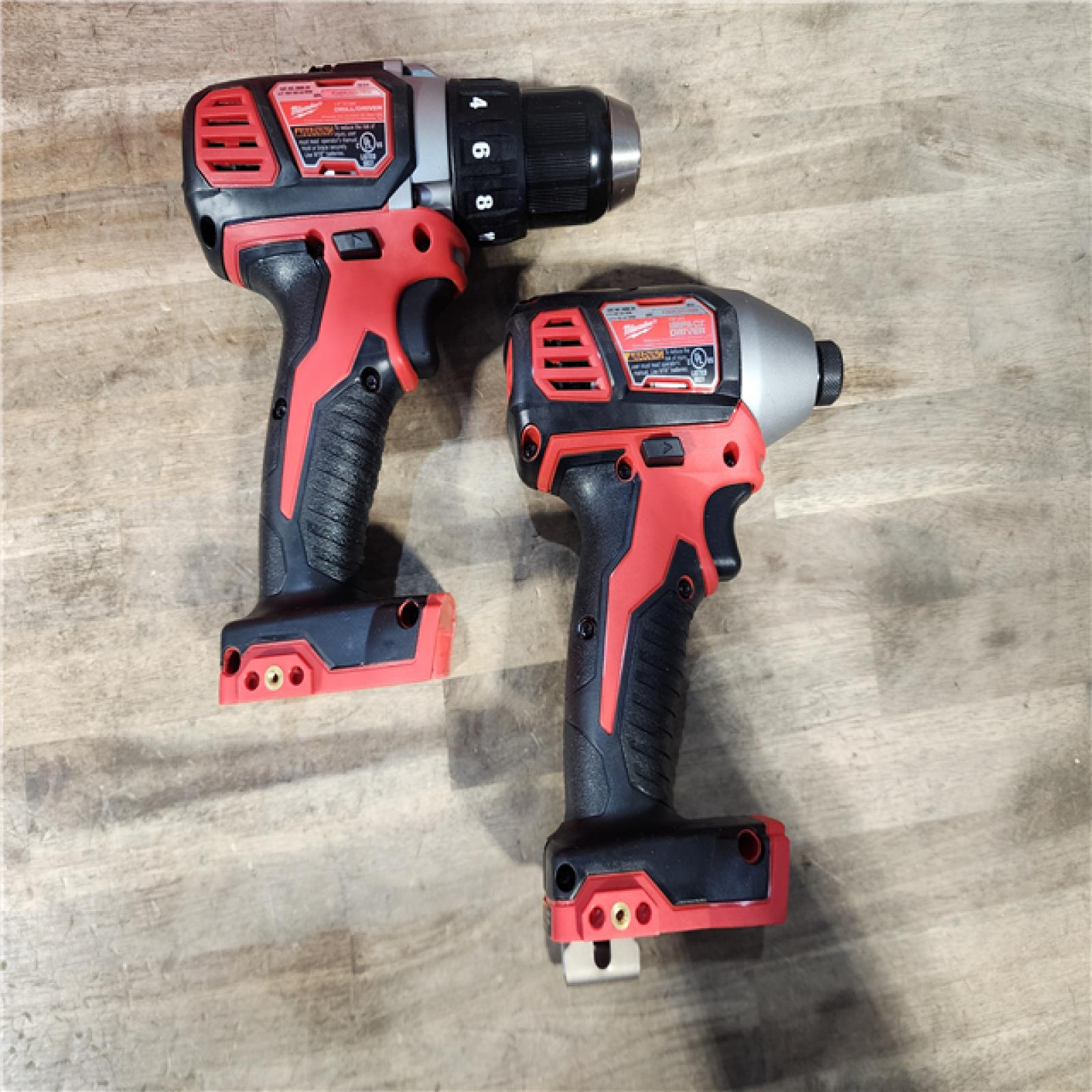 HOUSTON LOCATION - AS-IS Milwaukee 18V Cordless Brushed 2-Tool Drill/Driver and Impact Driver Kit