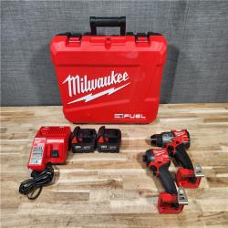 HOUSTON LOCATION - AS-IS (APPEARS LIKE NEW) Milwaukee  FUEL 18V Lithium-Ion Brushless Cordless Hammer Drill and Impact Driver Combo Kit