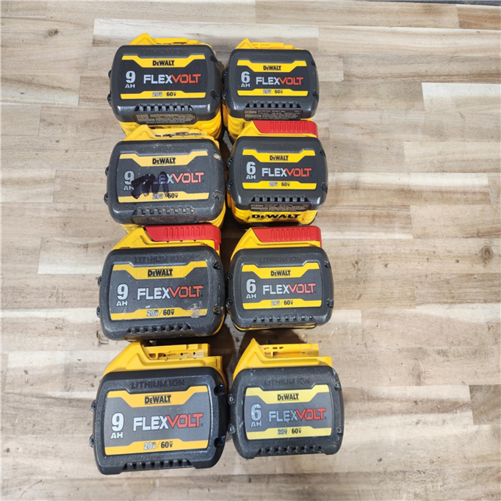 HOUSTON LOCATION - AS-IS DEWALT FLEXVOLT BATTERY PACK QTY - 8