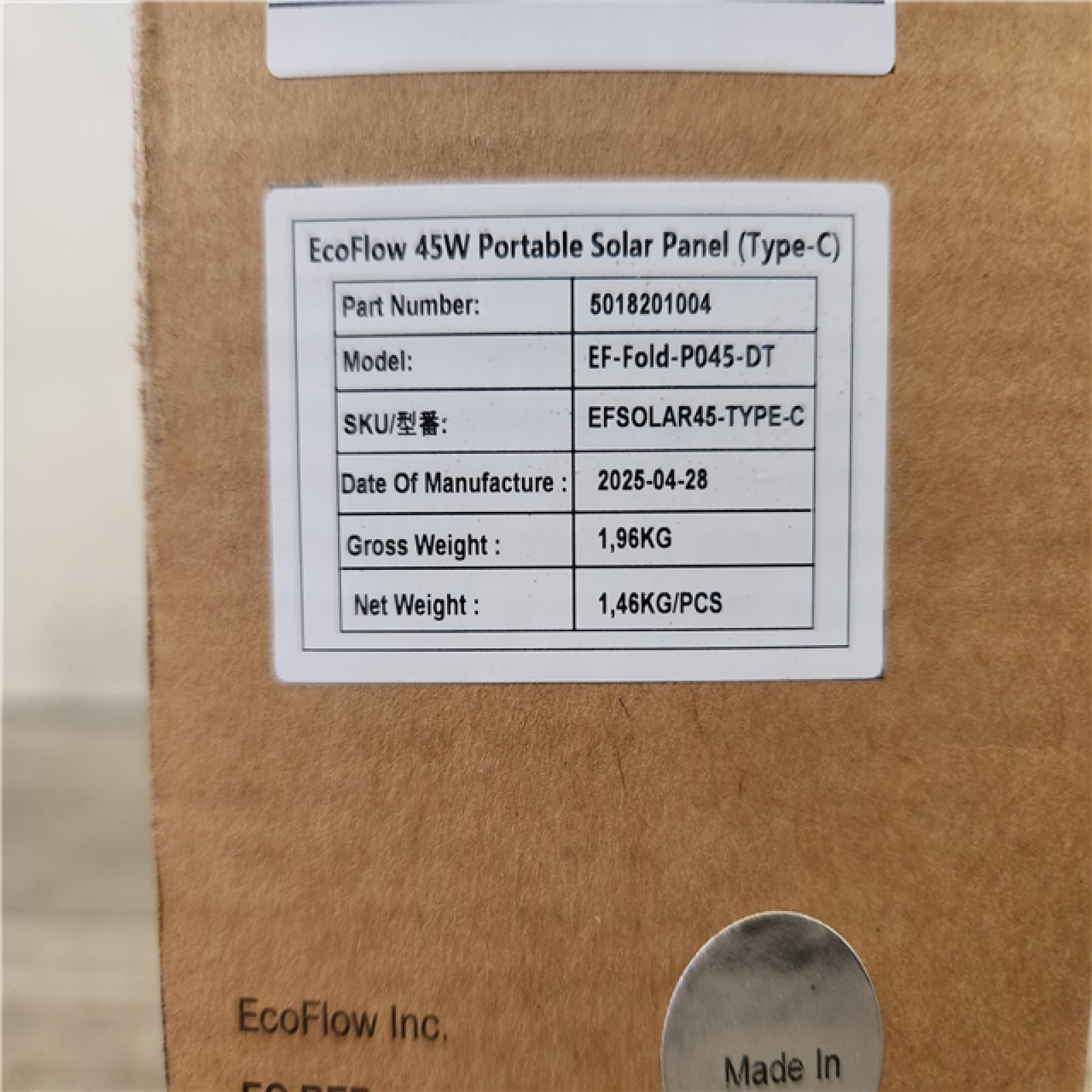 Phoenix NEW EcoFlow 45-Watt TOPCon Portable Solar Panel Up to 25% Conversion Rate  IP68  Ideal Solar Power Source for RIVER 2 Series (SEALED)