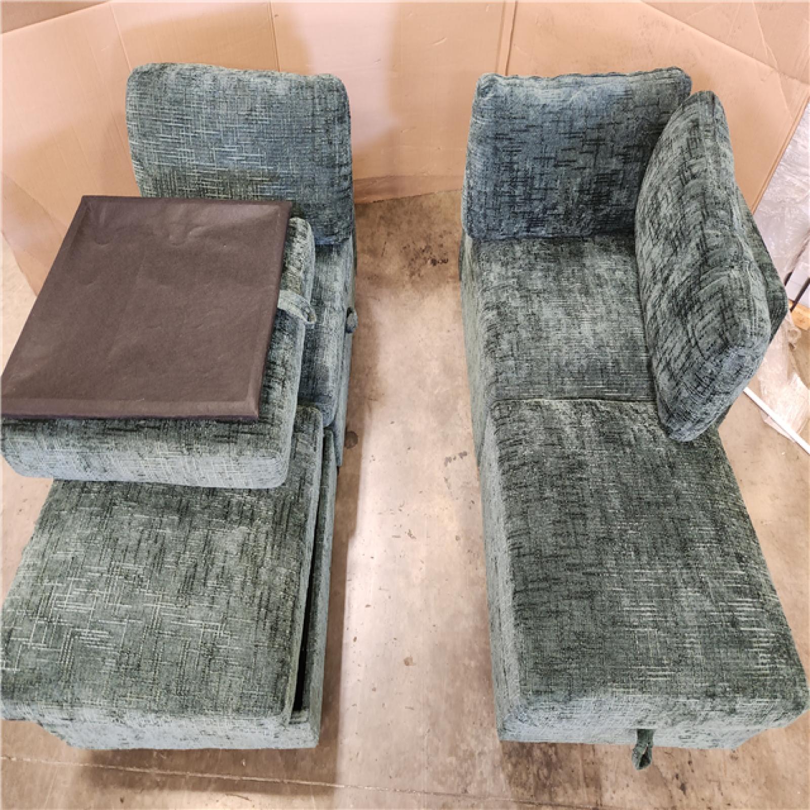 Phoenix AS-IS Green 4 Piece Sectional Sofa