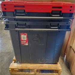 Phoenix Location AS-IS 2 Husky 170 Gal. Pro Grip Storage Tote in Black with Red Lid