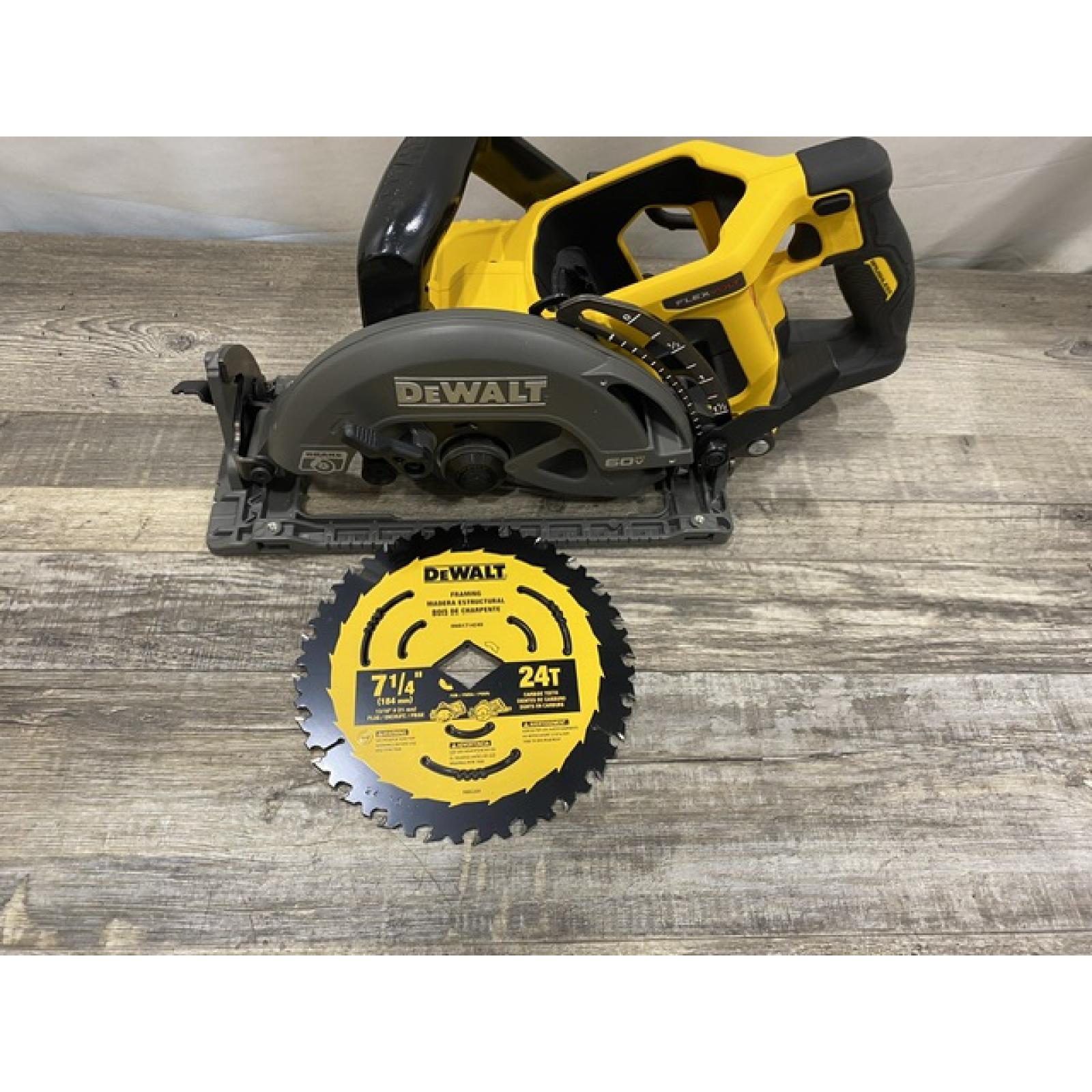 AS-IS DEWALT FLEXVOLT 60V MAX Cordless Brushless 7-1/4 in. Wormdrive Style Circular Saw (Tool Only)