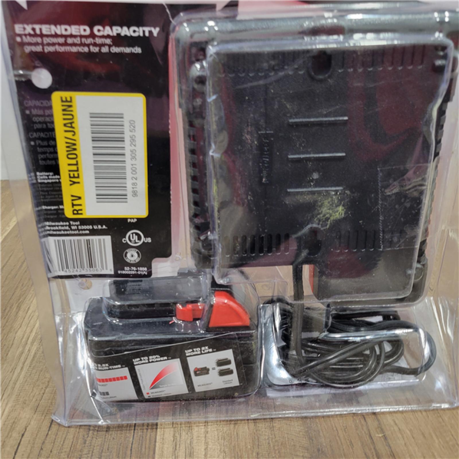 AS-IS Milwaukee M18 18-Volt Lithium-Ion XC Battery Starter Kit