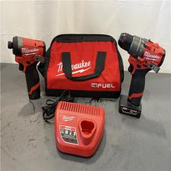 AS-IS - Milwaukee M12 FUEL 12-Volt Lithium-Ion Brushless Cordless Hammer Drill and Impact Driver Combo Kit