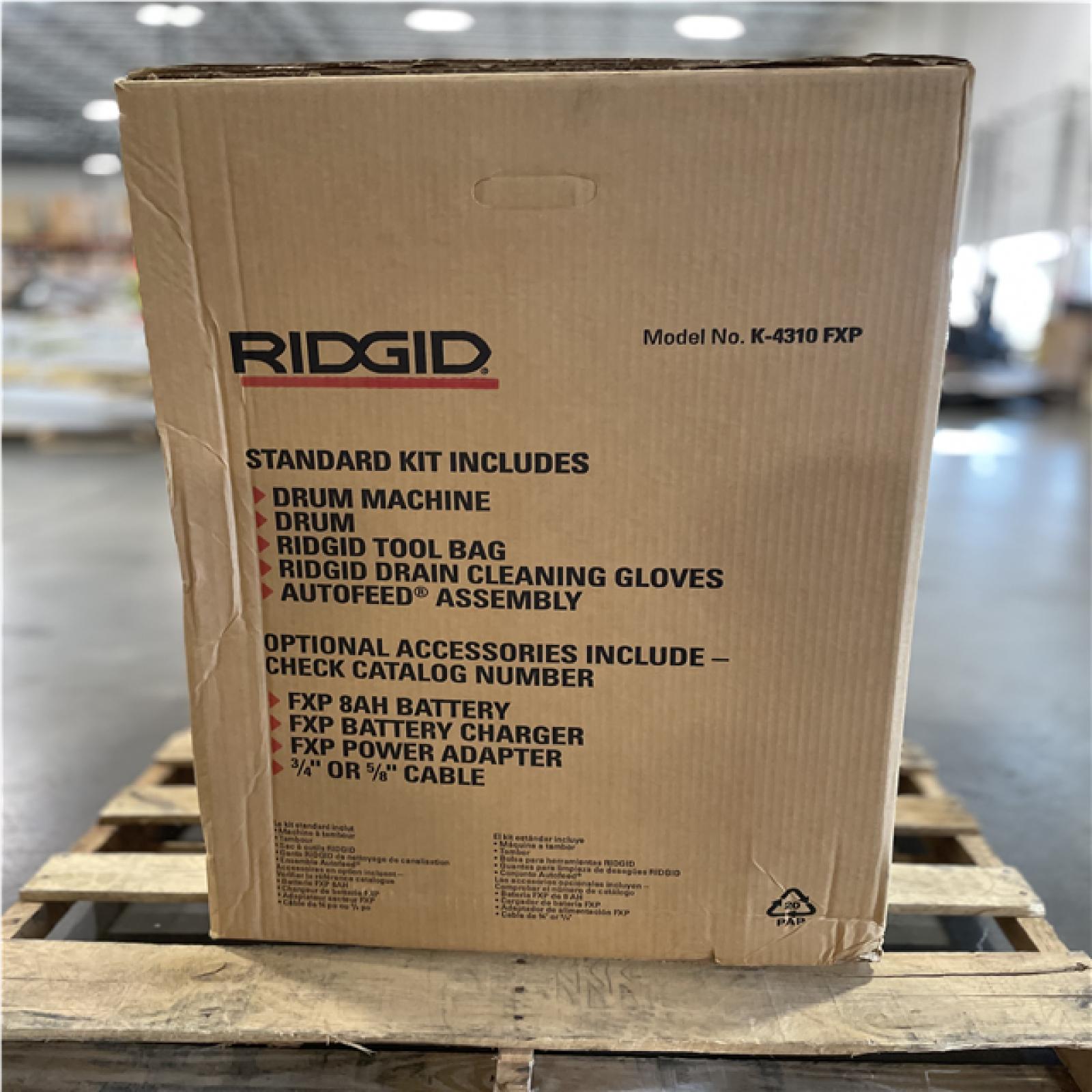 DALLAS LOCATION- RIDGID K-4310 FXP 3/4 in. Drain Cleaning Drum Machine Standard Kit
